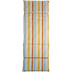 Cuscino lettino con aletta 188x58 cm riga arancio