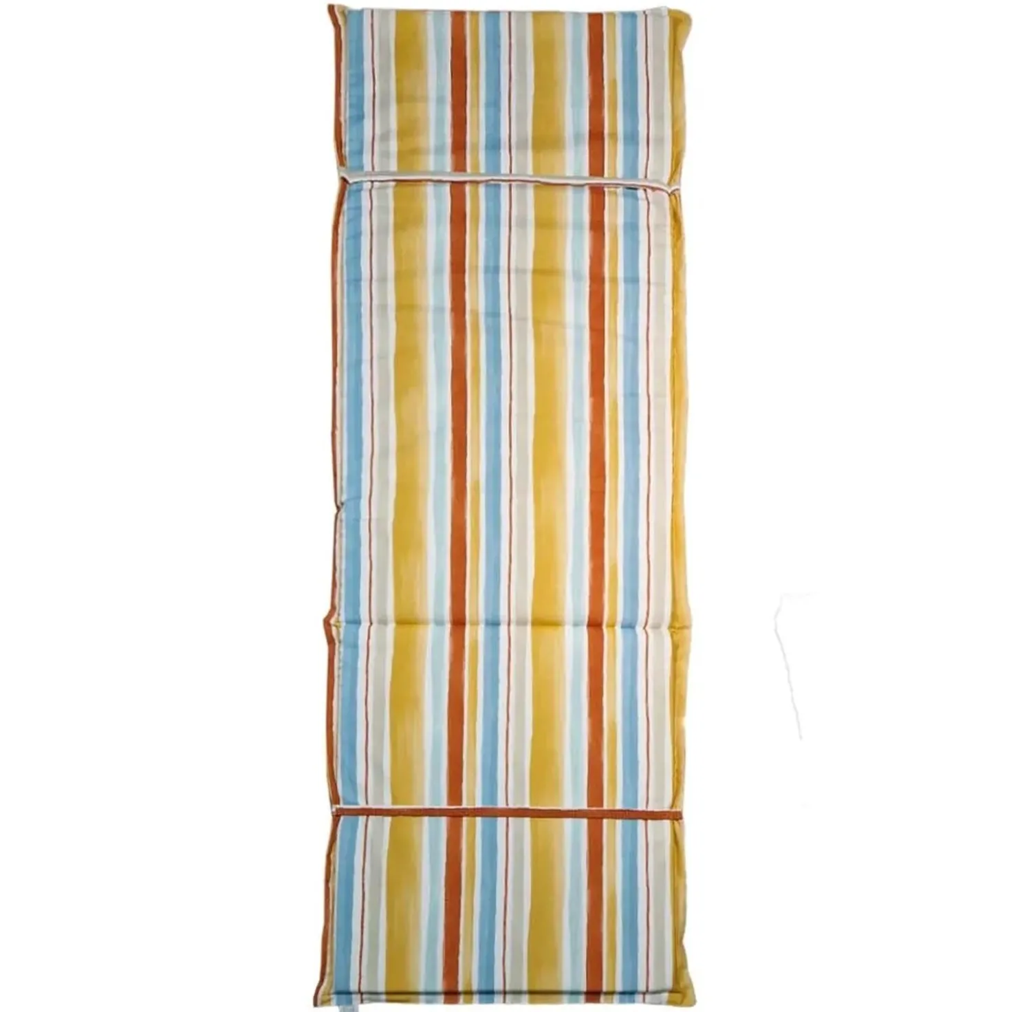 Cuscino lettino con aletta 188x58 cm riga arancio