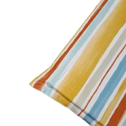 Cuscino lettino con aletta 188x58 cm riga arancio