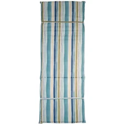 Cuscino lettino con aletta 188x58 cm riga azzurro