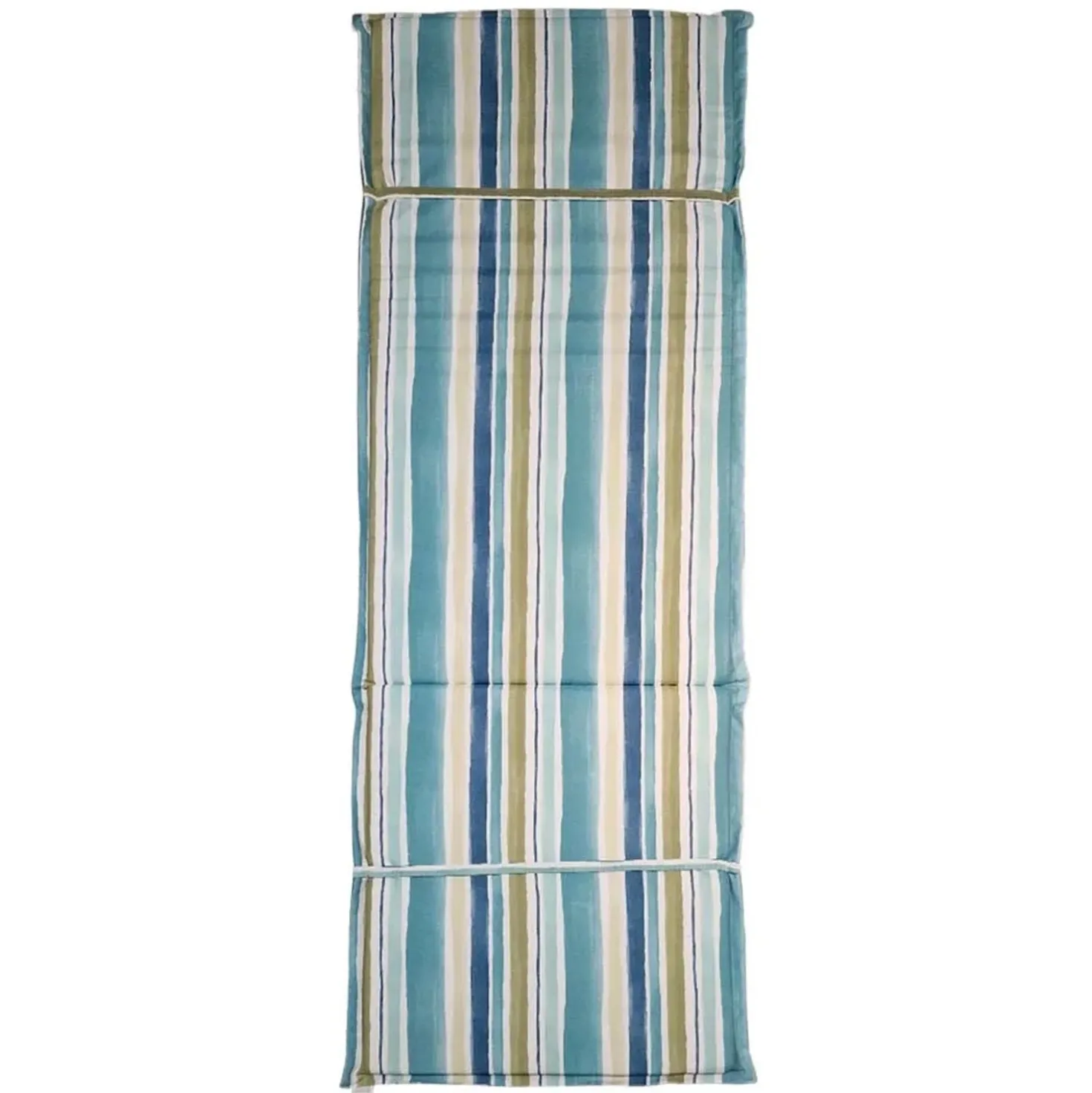 Cuscino lettino con aletta 188x58 cm riga azzurro