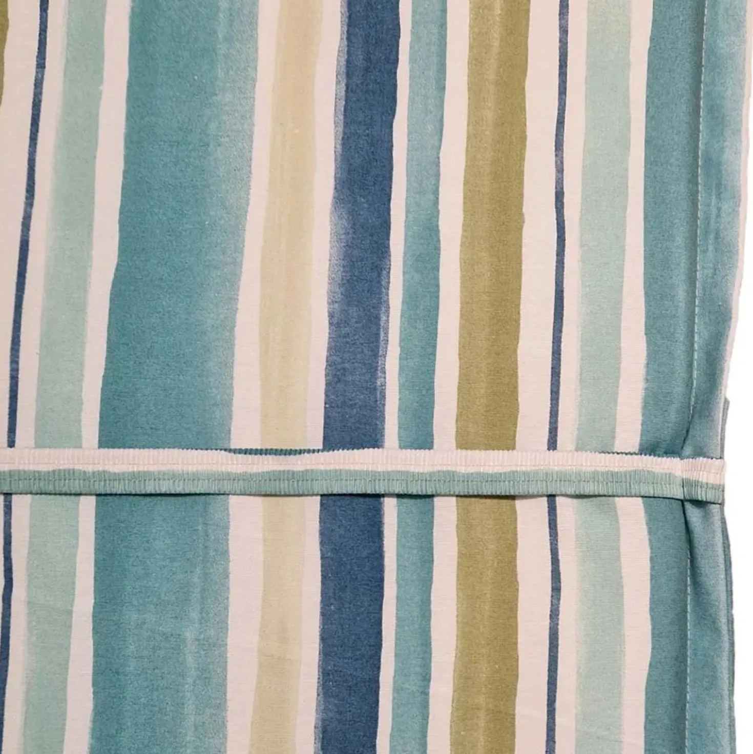 Cuscino lettino con aletta 188x58 cm riga azzurro