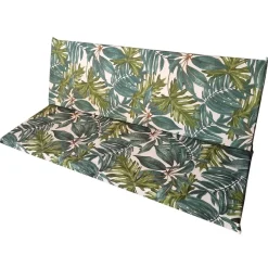 Cuscino per dondolo 3 posti Foglia verde 12x50x150 cm