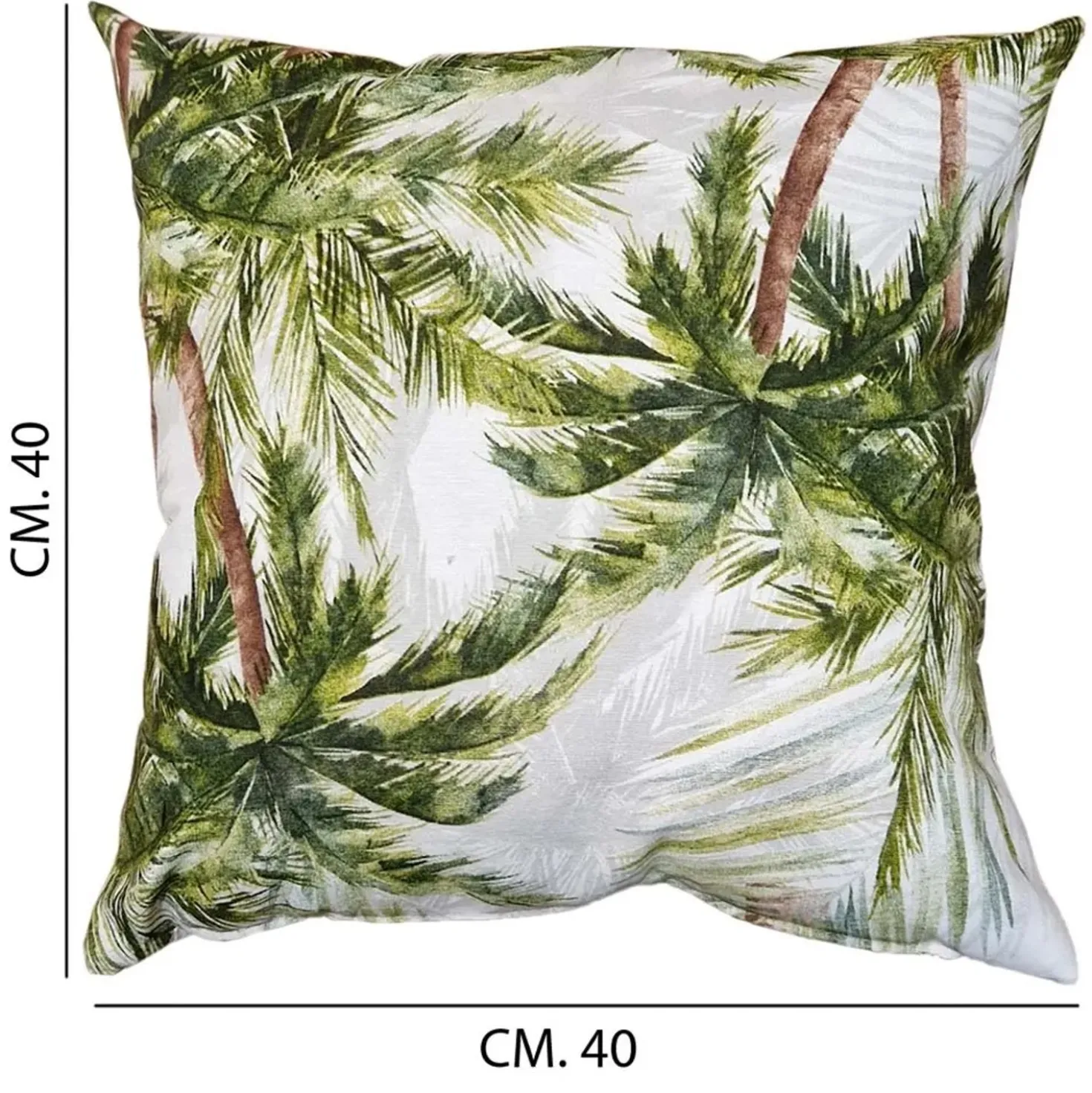 Cuscino per giardino Palm Beach quadrato 40x40 cm verde