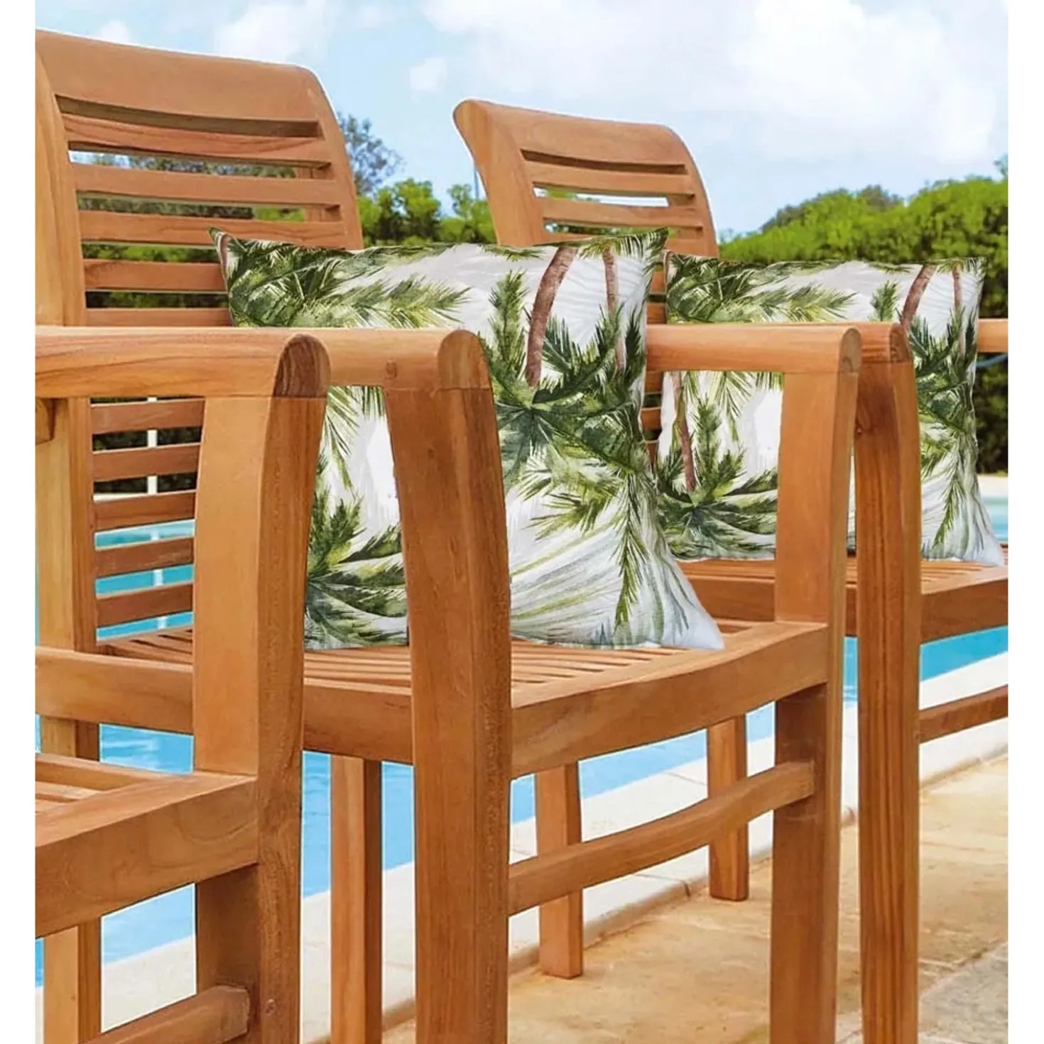 Cuscino per giardino Palm Beach quadrato 40x40 cm verde