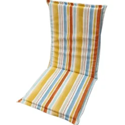 Cuscino per sedia a spalla alta con aletta riga arancio 112x48 cm
