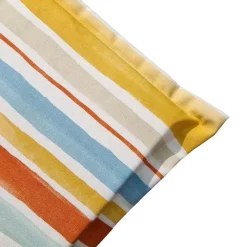 Cuscino per sedia sfoderabile con aletta riga arancio 40x40 cm
