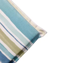 Cuscino per sedia sfoderabile con aletta riga azzurro 40x40 cm