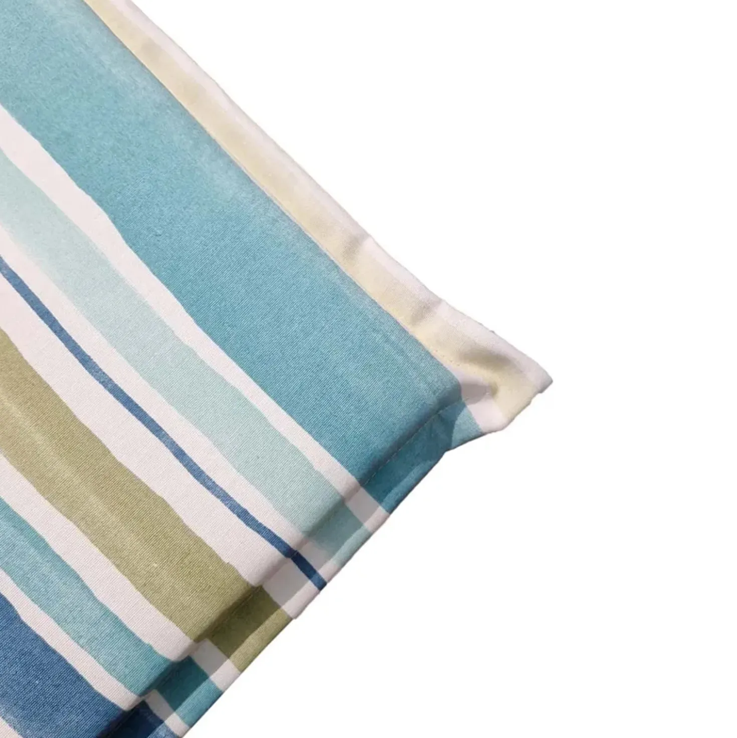 Cuscino per sedia sfoderabile con aletta riga azzurro 40x40 cm