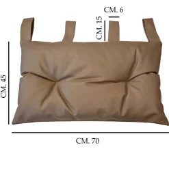 Cuscino per testiera letto 70x45 cm lino scuro