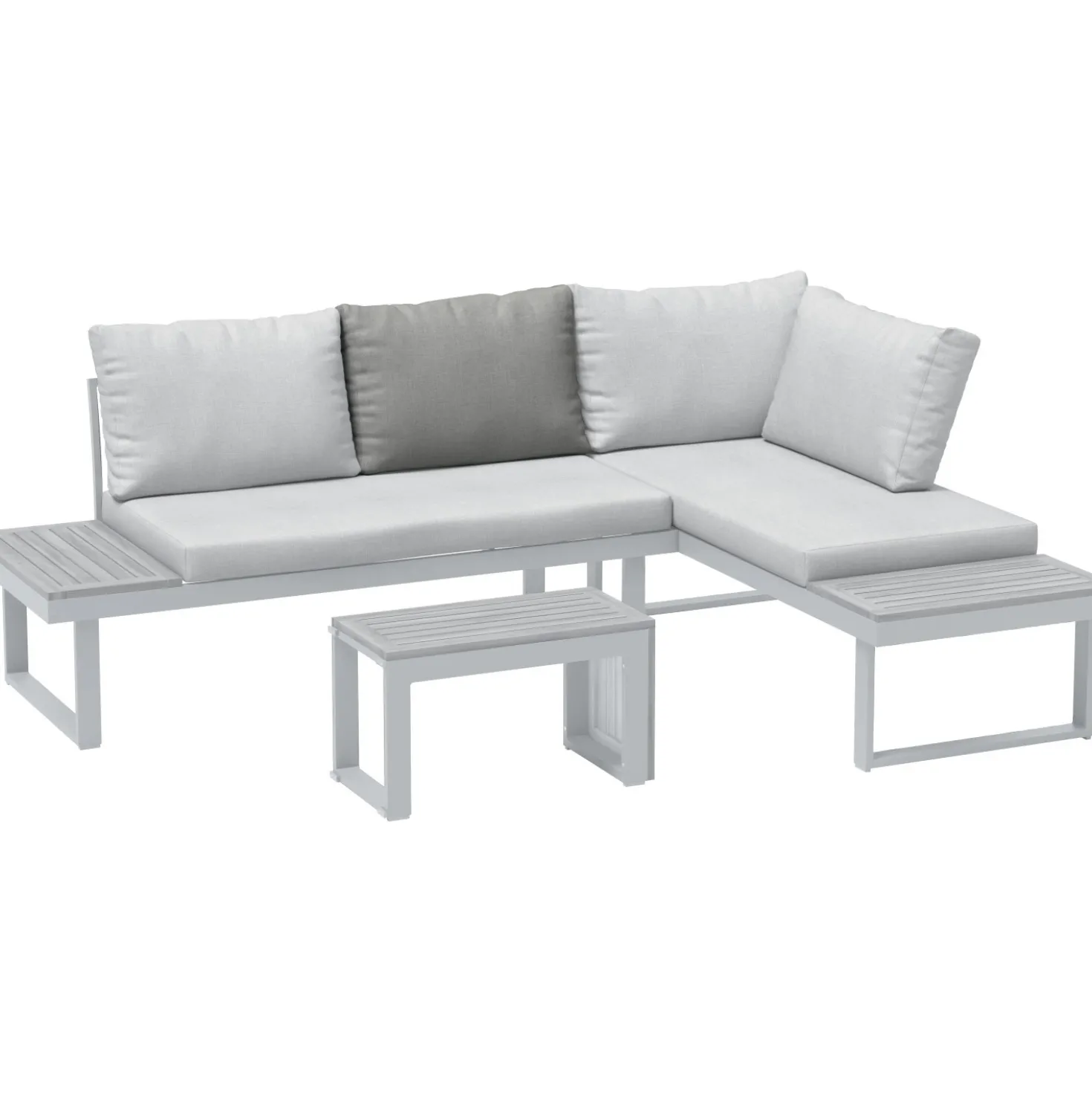 Cuscino schienale per salotto da giardino Lipson Corner grigio 10x70x45 cm