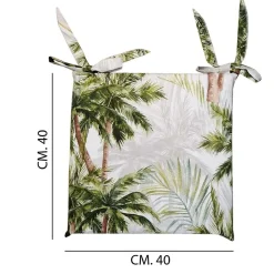 Cuscino sedia sfoderabile Palm Beach 40x40 cm verde
