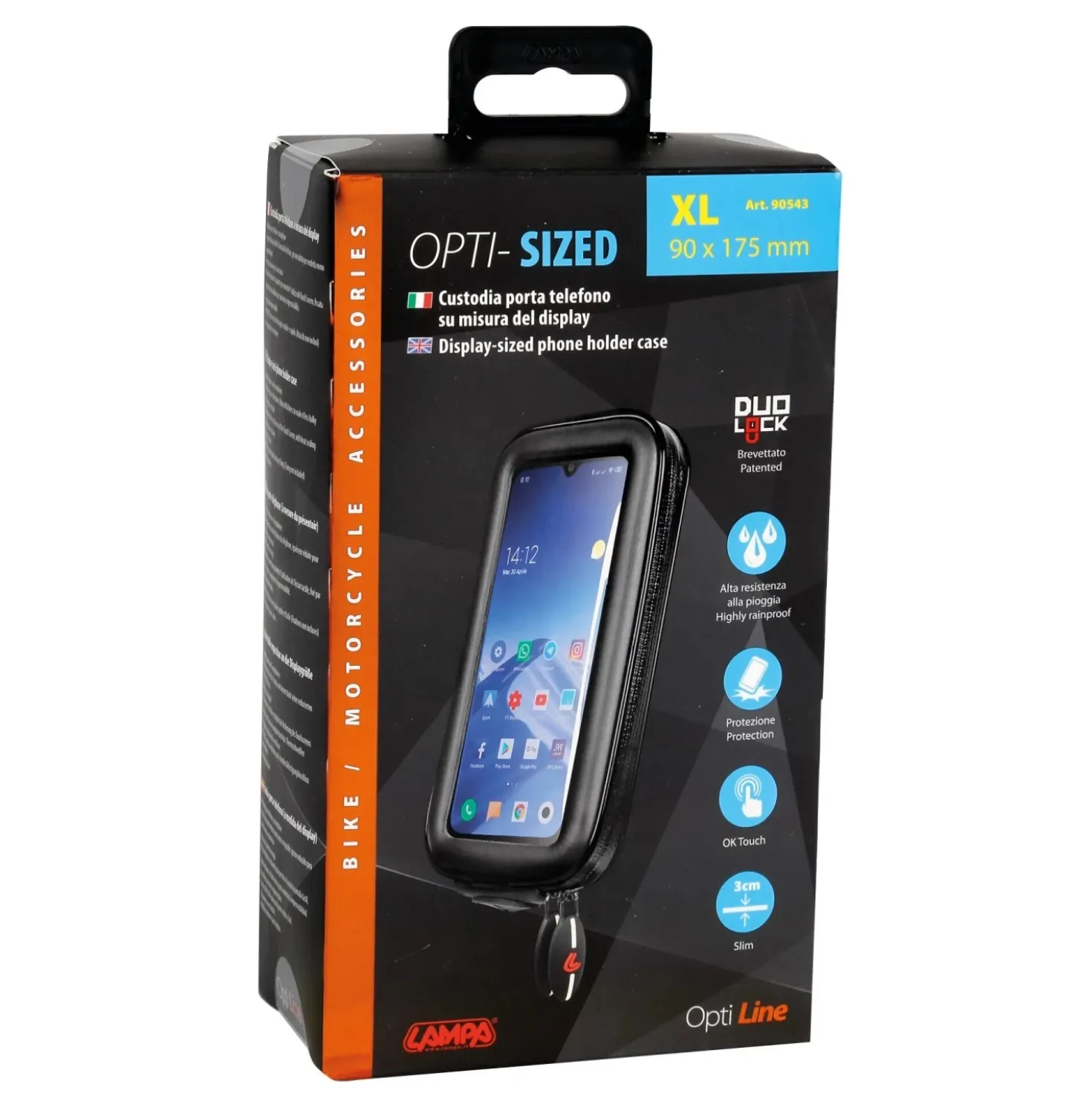 Custodia cellulare universale 90x175 mm nero