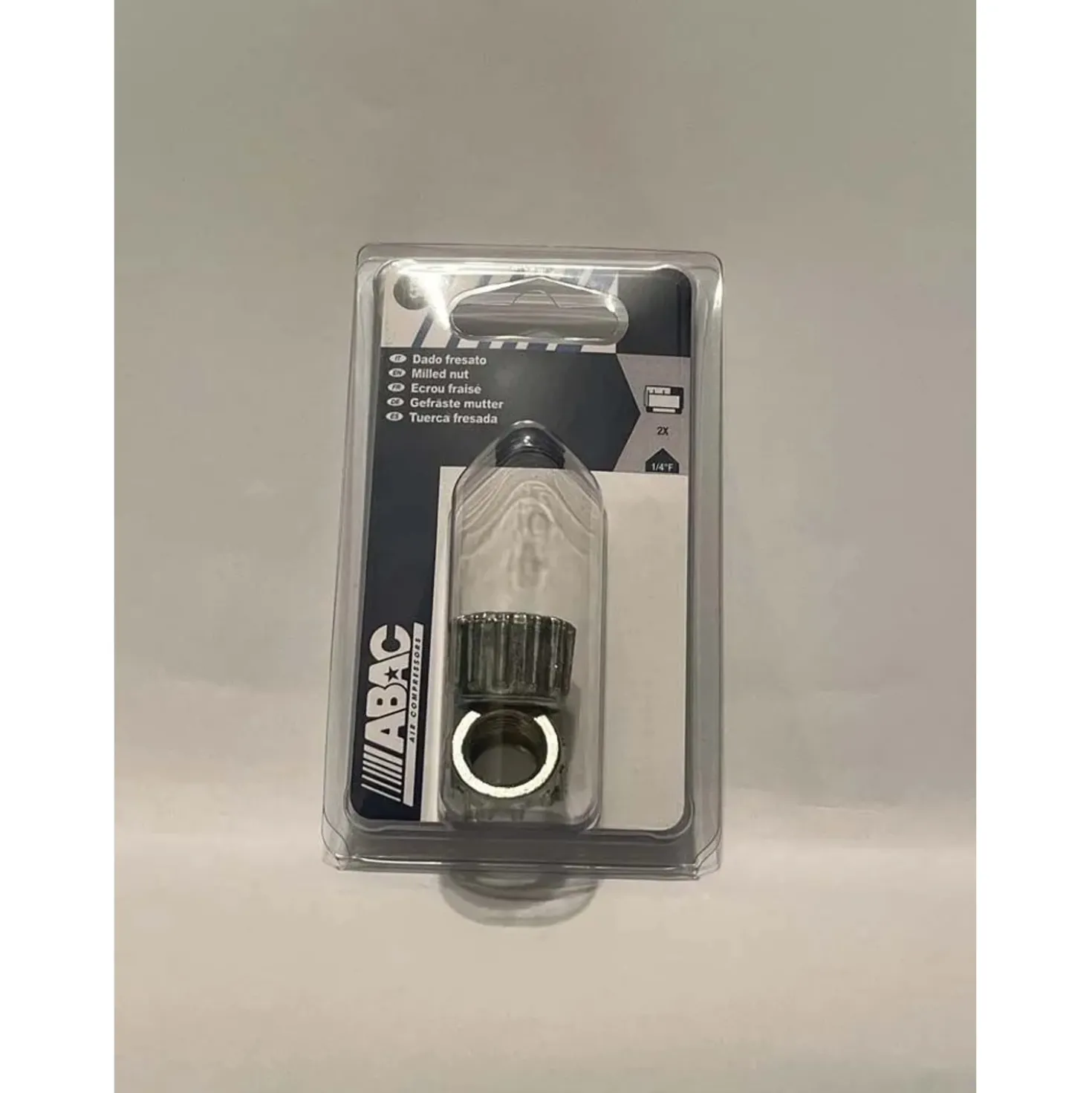Dado fresato ABAC 1/4" femmina 2 pz