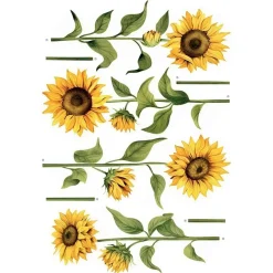 Decorazione adesiva per parete girasoli 47x65 cm