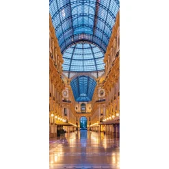 Decorazione Autoadesiva per porta Galleria Milano 210x83 cm