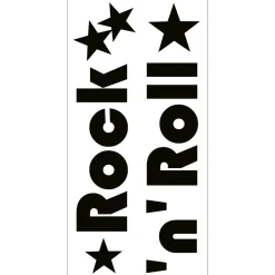 Decorazioni adesive per parete con effetto glitter Rock`n Roll