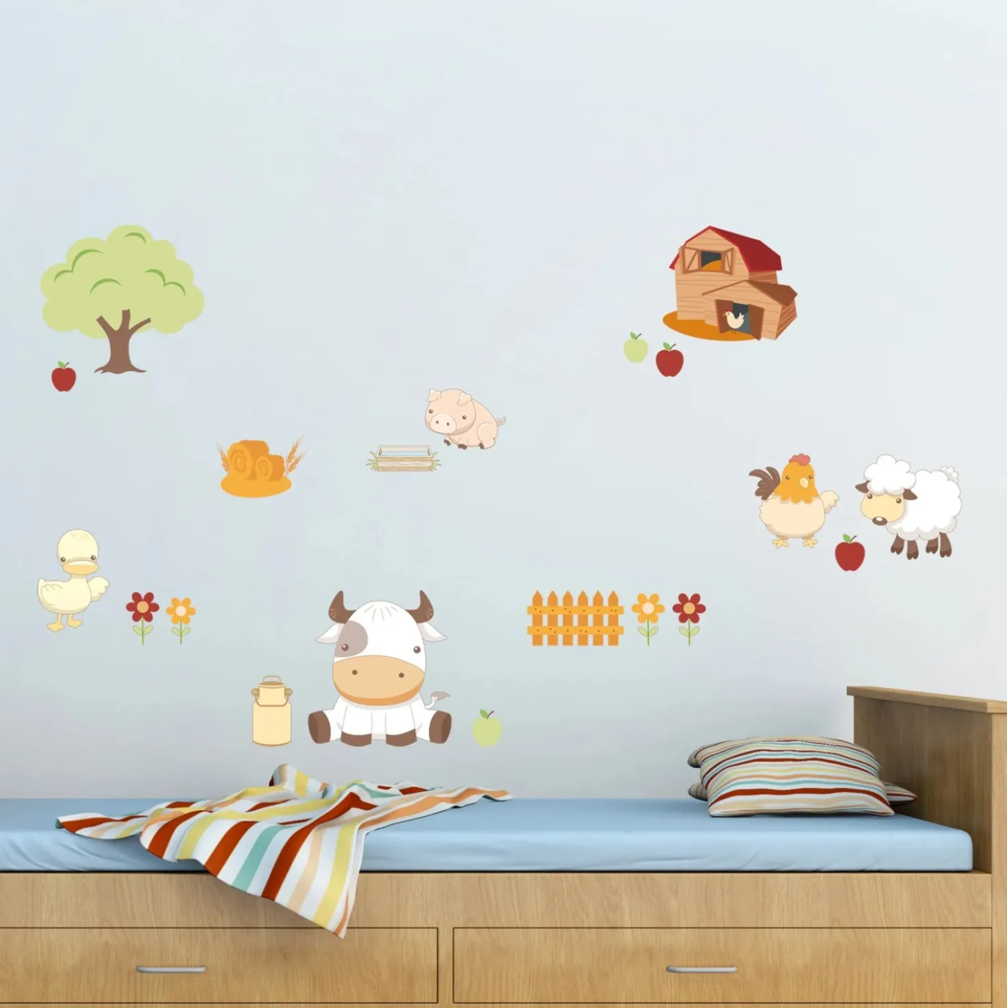 Decorazioni adesive per parete Baby Farm