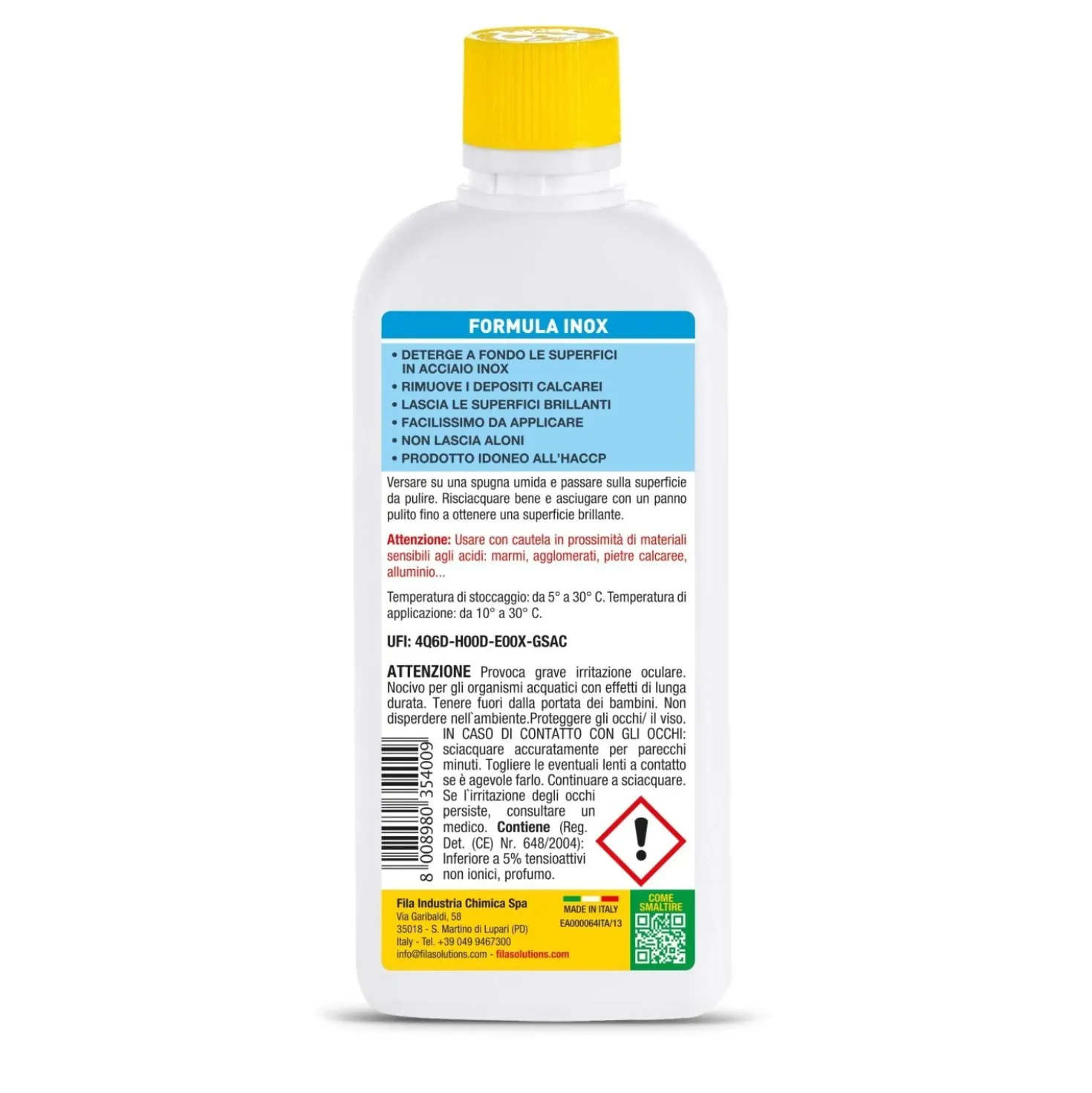 Detergente lucidante acciaio Fila Formula Inox 500 ml