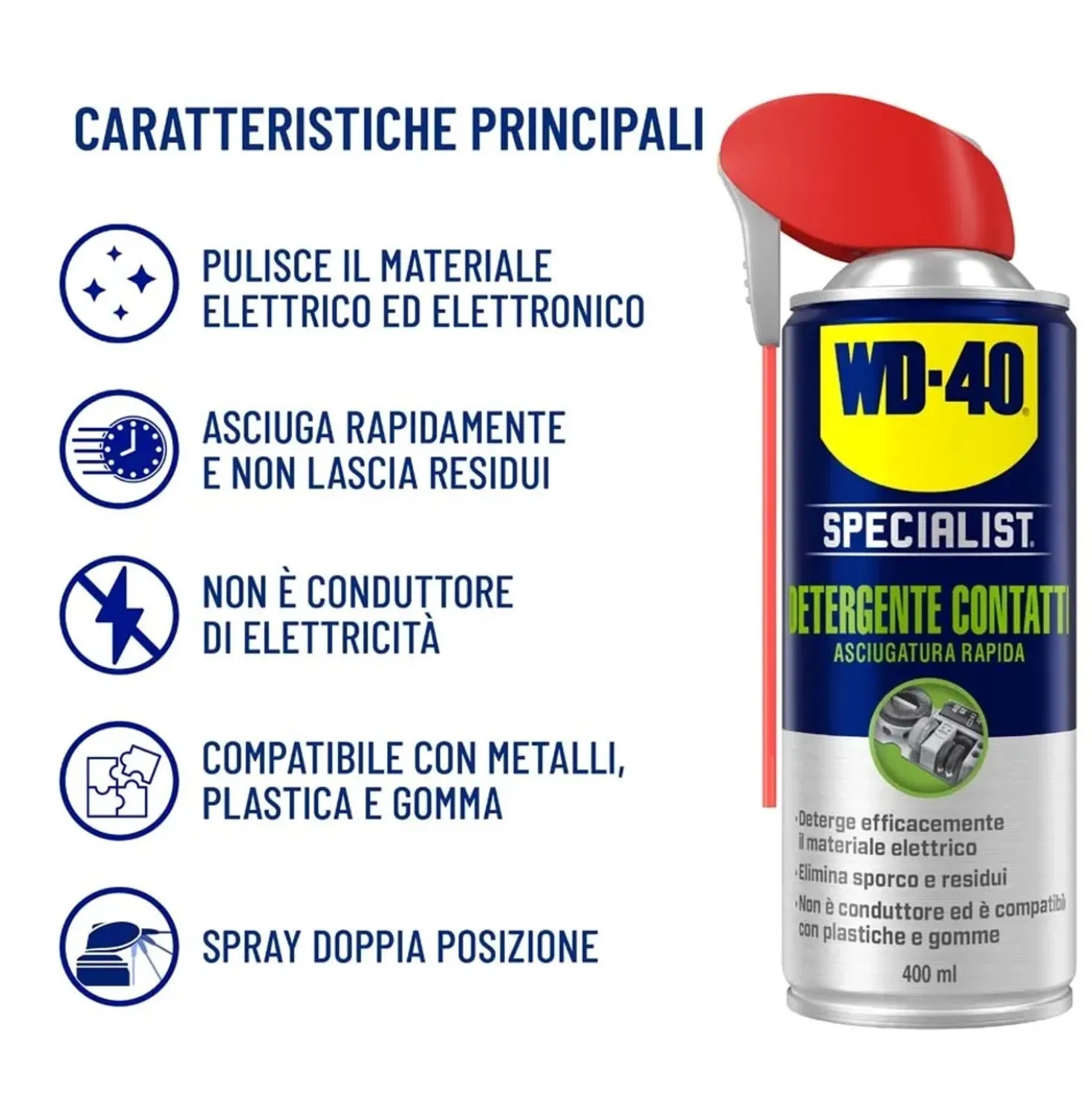 Detergente spray per contatti elettrici WD40