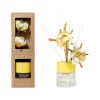 Diffusore di essenza bacchetti fiore Lime in vetro 100 ml scatola regalo