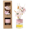 Diffusore di essenza bacchetti fiore Rosa in vetro 100 ml scatola regalo
