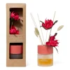 Diffusore di essenza bacchetti fiore Red Wine in vetro 100 ml scatola regalo