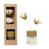 Diffusore di essenza bacchetti fiore Basilico Menta vetro 100 ml scatola regalo