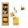 Diffusore di essenza bacchetti fiore Vanilla in vetro 100 ml scatola regalo