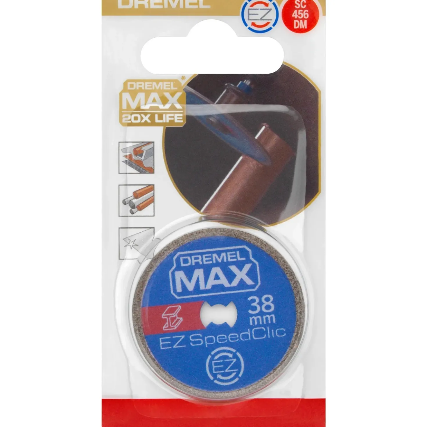 Disco da taglio Premium per metalli Dremel Max EZ Speedclic 38 mm