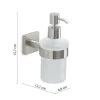 Dispenser sapone Fuji in acciaio e cromall spazzolato