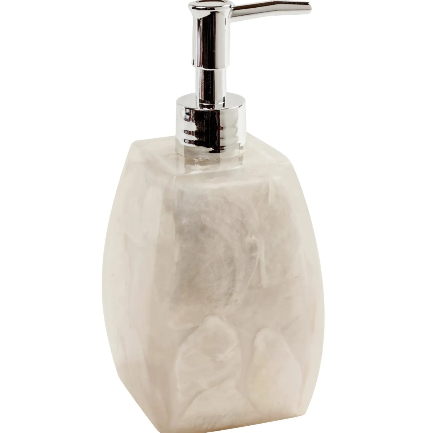 Dispenser sapone Madreperla in resina bianco