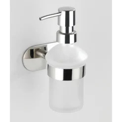 Dispenser sapone Orea Shine vetro e acciaio brillante