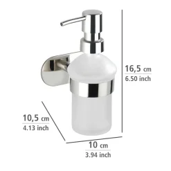 Dispenser sapone Orea Shine vetro e acciaio brillante