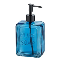 Dispenser sapone Pure Soap in vetro blu