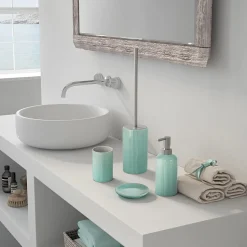 Dispenser sapone Sabina in ceramica acquamarina