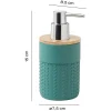 Dispenser sapone Thea in resina e bambù verde/naturale
