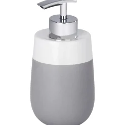 Dispenser sapone Wenko Malta in ceramica grigio-bianco