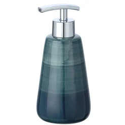 Dispenser sapone Wenko Pottery Petrol in ceramica petrolio