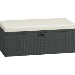 Divanetto da esterno multifunzione in rattan sintetico reclinabile 140x70x80 cm
