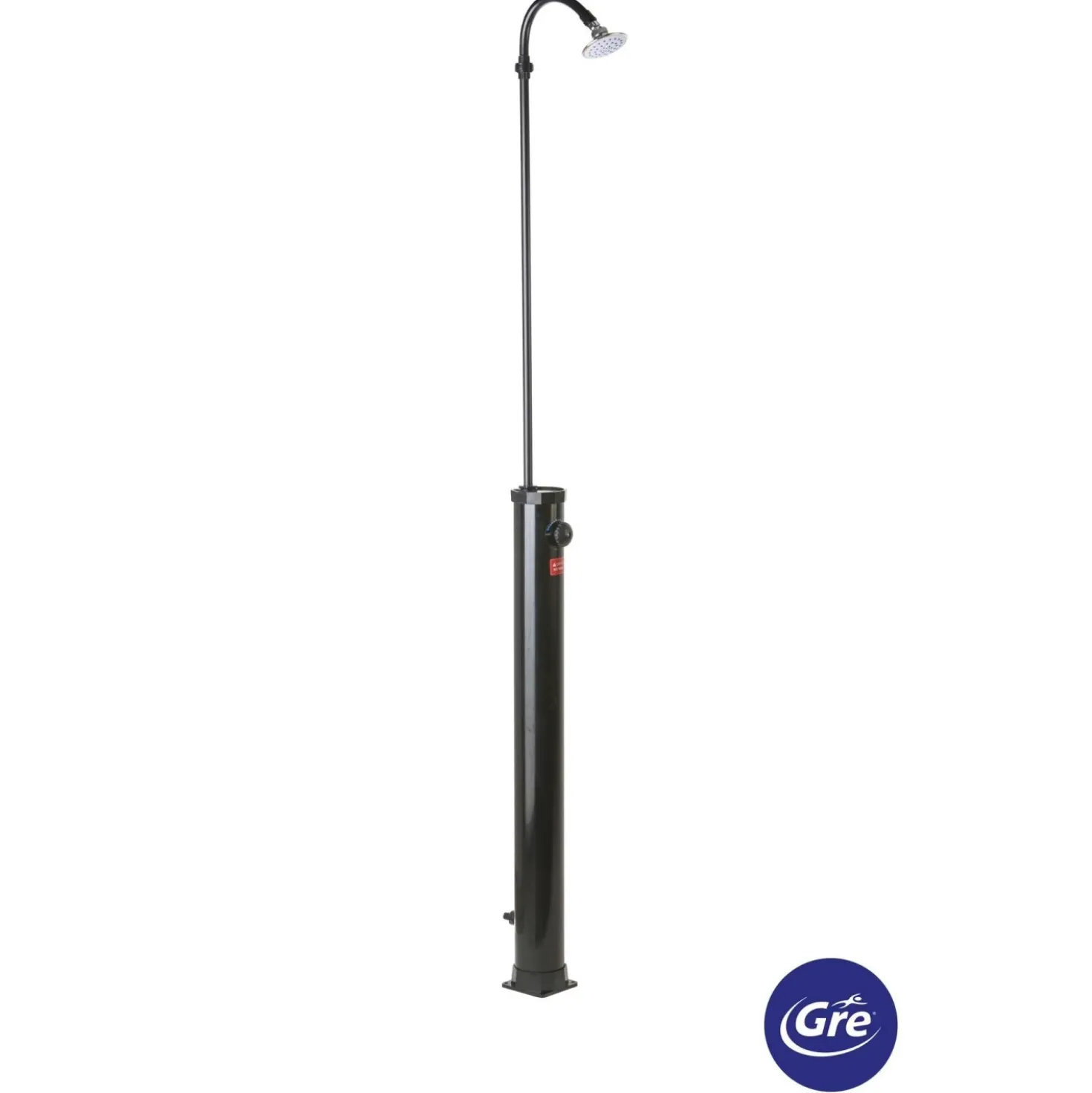 Doccia da giardino solare in PVC nero 9 l