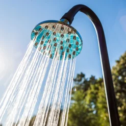 Doccia da giardino solare in PVC effetto legno 20 l