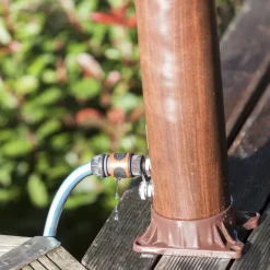 Doccia da giardino solare in PVC effetto legno 20 l