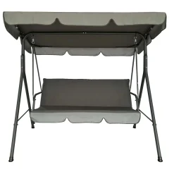 Dondolo a 3 posti in metallo e poliestere con cuscini 170x110xH151,5 cm