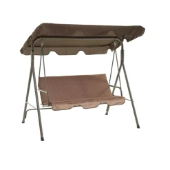 Dondolo da giardino beige 3 posti