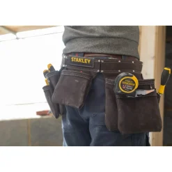 Doppio fodero Stanley porta utensili in cuoio