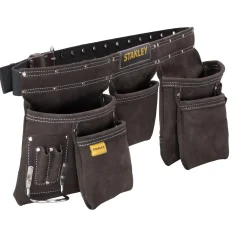 Doppio fodero Stanley porta utensili in cuoio