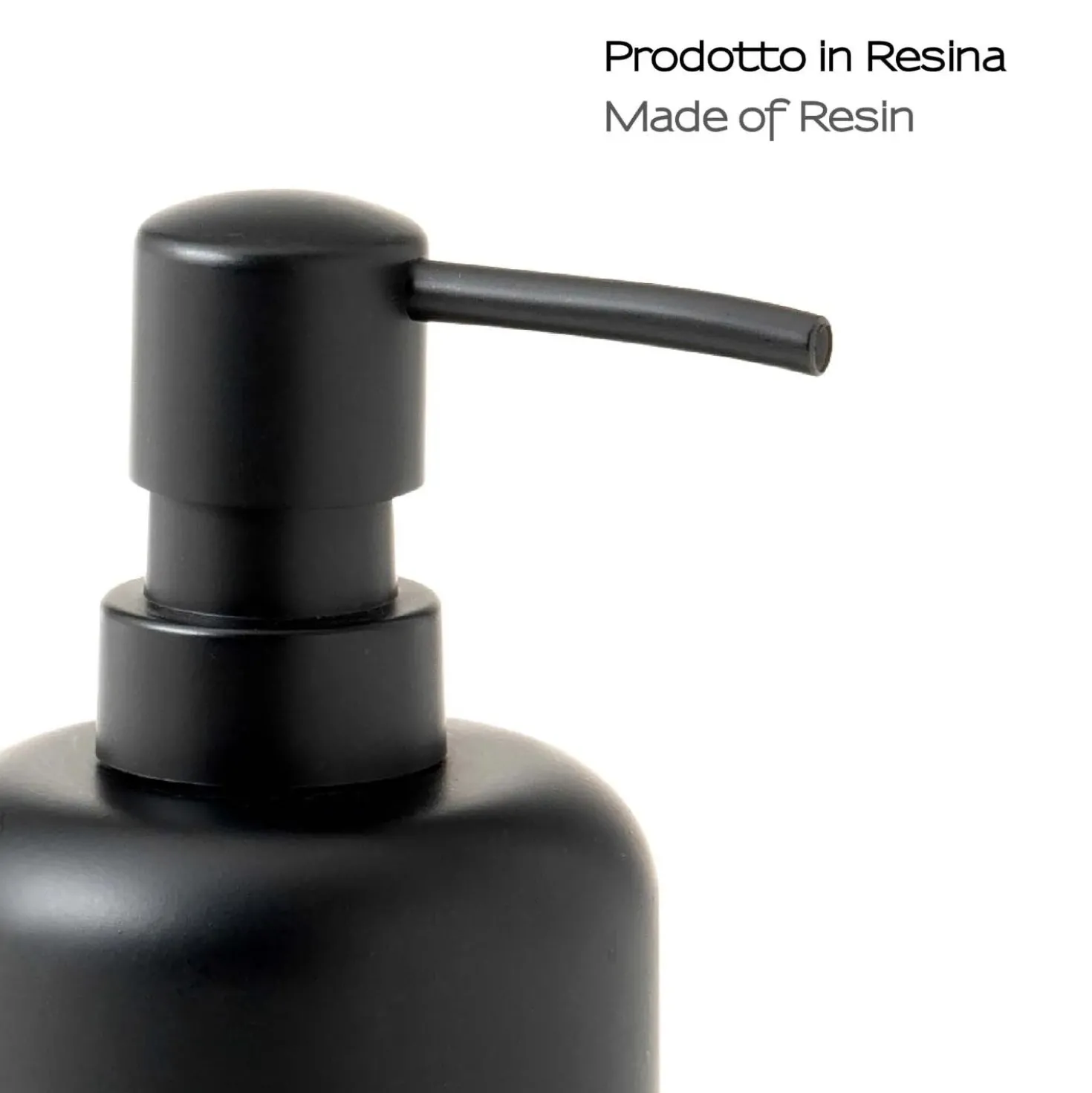Dosasapone bagno Brenda in resina 350 ml nero matt