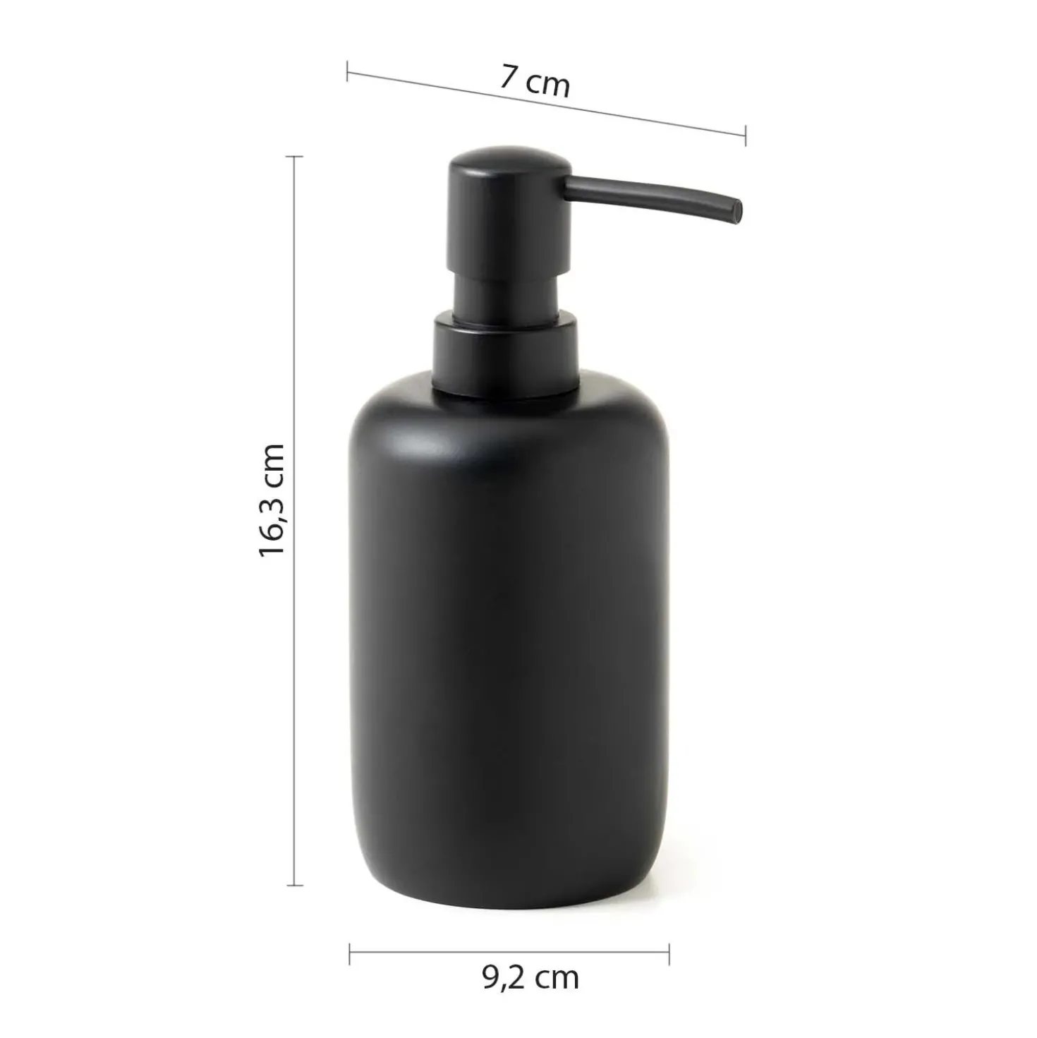 Dosasapone bagno Brenda in resina 350 ml nero matt