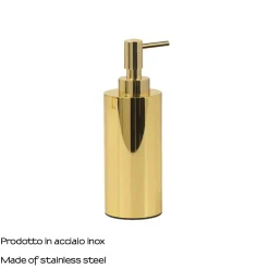 Dosasapone bagno Elettra in acciaio 200 ml inox oro